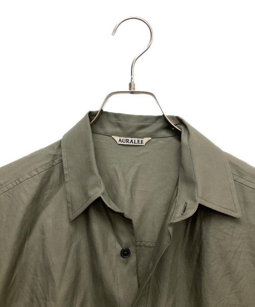 AURALEE（オーラリー）AURALEE (オーラリー) WASHED FINX TWILL BIG SHIRT グリーン サイズ:3の古着・服飾アイテム