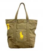 POLO RALPH LAURENポロ・ラルフローレン）の古着「トートバッグ」｜イエロー×カーキ