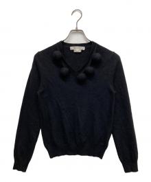 COMME des GARCONS（コムデギャルソン）の古着「ウールVネックボールニット」｜ブラック