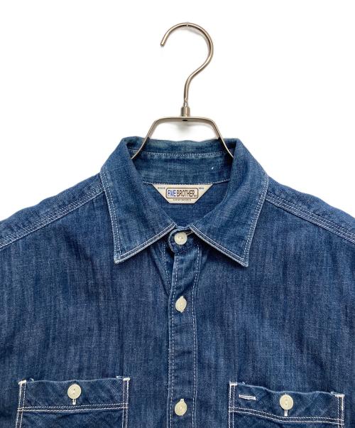 FIVE BROTHER（ファイブブラザー）FIVE BROTHER (ファイブブラザー) デニムロングスリーブシャツ インディゴ サイズ:Sの古着・服飾アイテム
