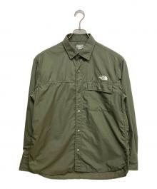 THE NORTH FACE（ザ ノース フェイス）の古着「L/S Nuptse Shirt　トップス　シャツ　」｜オリーブ