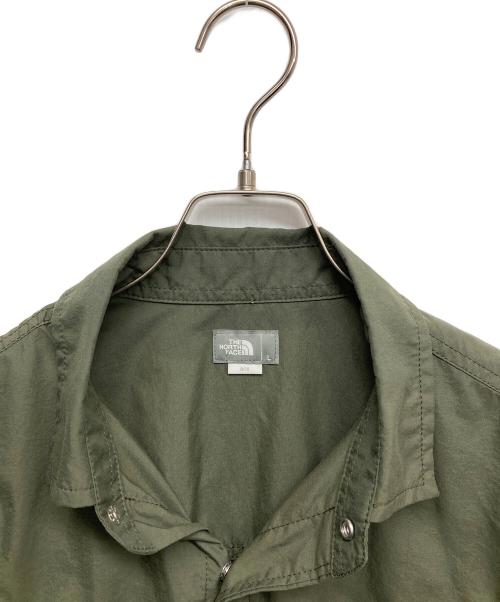 THE NORTH FACE（ザ ノース フェイス）THE NORTH FACE (ザ ノース フェイス) L/S Nuptse Shirt　トップス　シャツ　 オリーブ サイズ:Ｌの古着・服飾アイテム