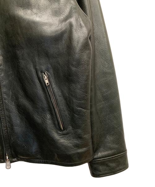 COACH（コーチ）COACH (コーチ) レザージップアップジャケット ブラック サイズ:Lの古着・服飾アイテム