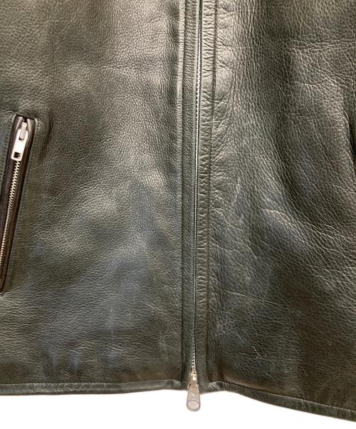 COACH（コーチ）COACH (コーチ) レザージップアップジャケット ブラック サイズ:Lの古着・服飾アイテム