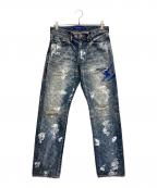 DENIM BY VANQUISH&FRAGMENTデニムバイヴァンキッシュ&フラグメント）の古着「Wide Straight Denim Pants」｜ブルー