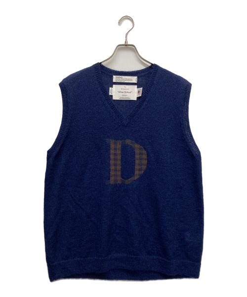 DAIRIKU（ダイリク）DAIRIKU (ダイリク) D Mohair School Knit Vest ネイビー サイズ:Fの古着・服飾アイテム