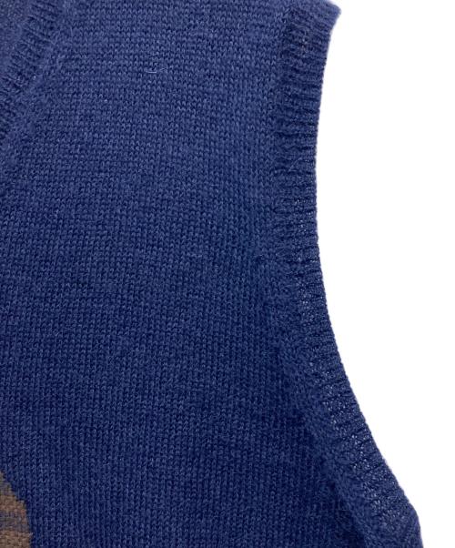 DAIRIKU（ダイリク）DAIRIKU (ダイリク) D Mohair School Knit Vest ネイビー サイズ:Fの古着・服飾アイテム