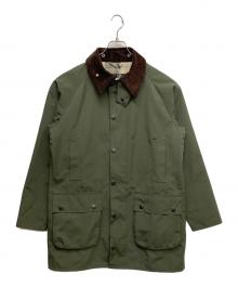 Barbour×BEAMS F（バブアー×ビームスエフ）の古着「別注GAMEFAIR 2 ノンワックスコート」｜グリーン
