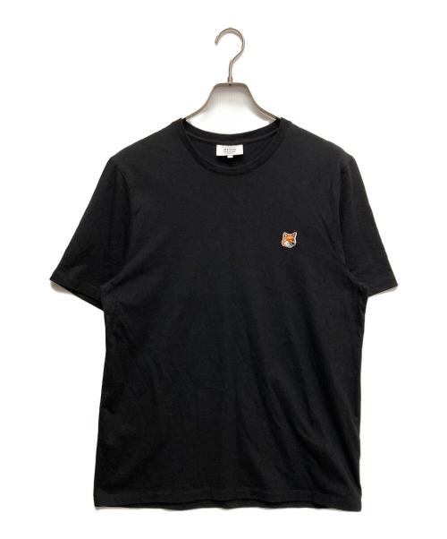 maison kitsune（メゾンキツネ）maison kitsune (メゾンキツネ) FOX HEAD PATCH REGULAR TEE SHIRT ブラック サイズ:Lの古着・服飾アイテム