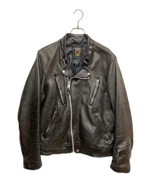 Schott（ショット）Schott (ショット) ラムレザーダブルライダースジャケット ブラック サイズ:Lの古着・服飾アイテム