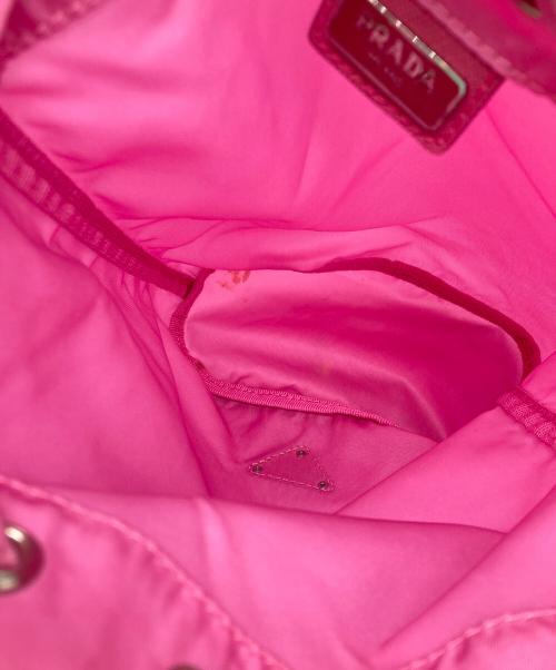 PRADA（プラダ）PRADA (プラダ) 巾着ポーチ ショッキングピンクの古着・服飾アイテム