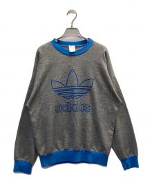 adidas（アディダス）の古着「プリントスウェット」｜ブルー×グレー