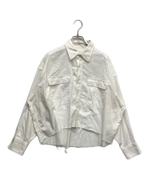 Whim Gazette（ウィムガゼット）Whim Gazette (ウィムガゼット) デニムシャツ ホワイト サイズ:Fの古着・服飾アイテム