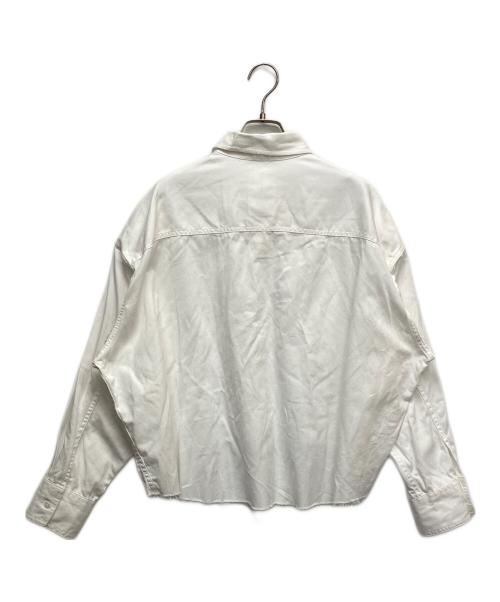Whim Gazette（ウィムガゼット）Whim Gazette (ウィムガゼット) デニムシャツ ホワイト サイズ:Fの古着・服飾アイテム