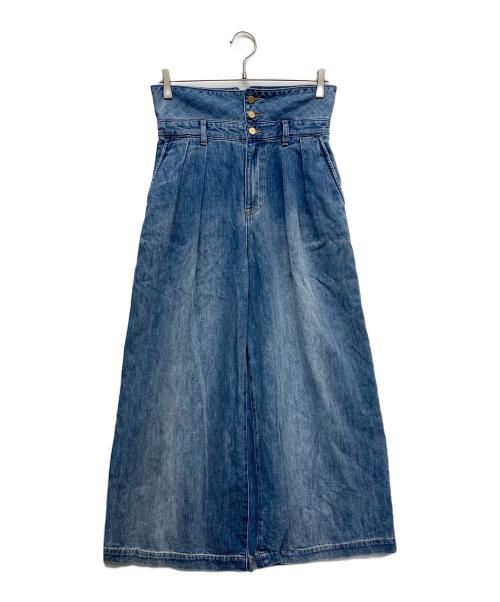 La boutique BonBon（ラブティックボンボン）La boutique BonBon (ラブティックボンボン) ハイウエストバギーデニムパンツ ブルー サイズ:38の古着・服飾アイテム