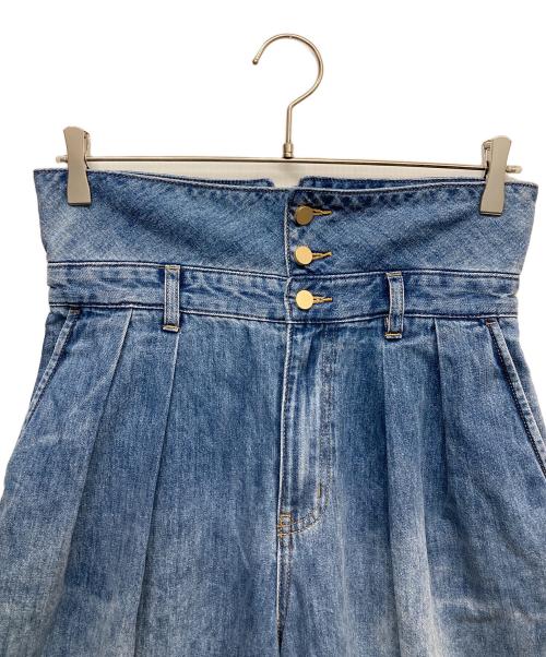 La boutique BonBon（ラブティックボンボン）La boutique BonBon (ラブティックボンボン) ハイウエストバギーデニムパンツ ブルー サイズ:38の古着・服飾アイテム