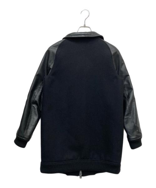 THE RERACS（ザ リラクス）THE RERACS (ザ リラクス) レザー切替ロングスタジャン ブラックの古着・服飾アイテム
