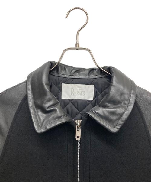 THE RERACS（ザ リラクス）THE RERACS (ザ リラクス) レザー切替ロングスタジャン ブラックの古着・服飾アイテム