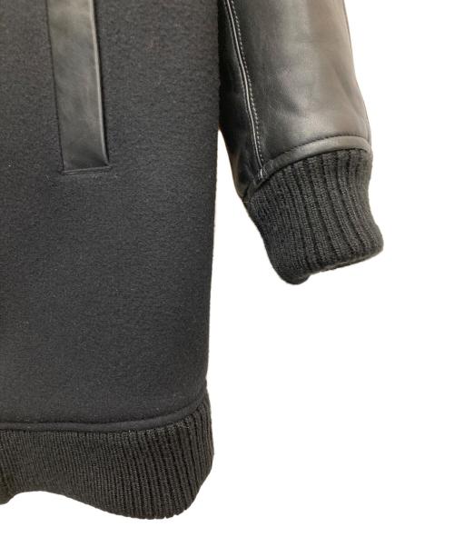 THE RERACS（ザ リラクス）THE RERACS (ザ リラクス) レザー切替ロングスタジャン ブラックの古着・服飾アイテム