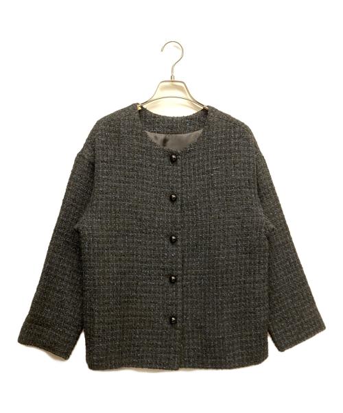 BEARDSLEY（ビアズリー）BEARDSLEY (ビアズリー) ツイード前後ジャケット ネイビー サイズ:Fの古着・服飾アイテム