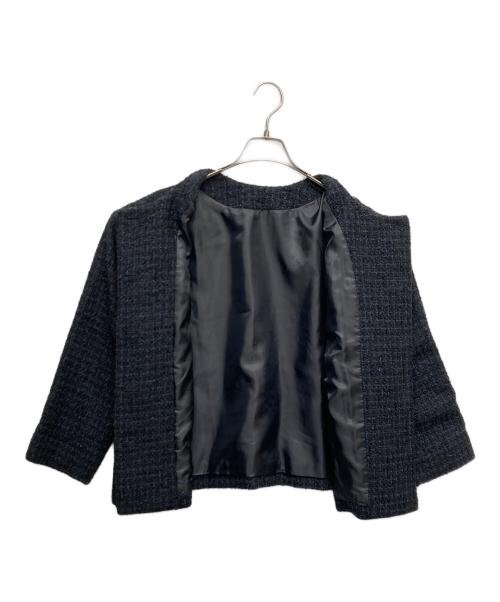 BEARDSLEY（ビアズリー）BEARDSLEY (ビアズリー) ツイード前後ジャケット ネイビー サイズ:Fの古着・服飾アイテム