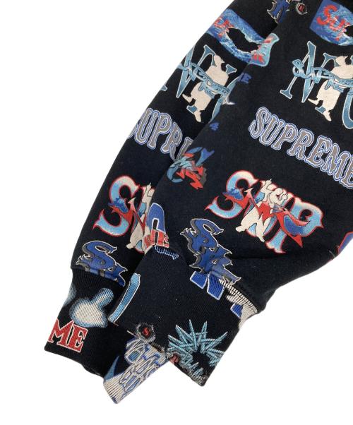 SUPREME（シュプリーム）Supreme (シュプリーム) FLASH ZIP UP HOODED SWEATSHIRT レッド×ブラック サイズ:Sの古着・服飾アイテム