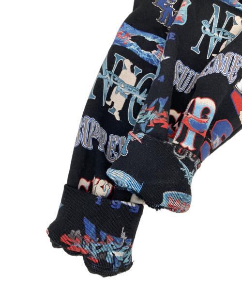 SUPREME（シュプリーム）Supreme (シュプリーム) FLASH ZIP UP HOODED SWEATSHIRT レッド×ブラック サイズ:Sの古着・服飾アイテム