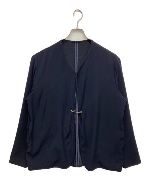 enfant terrible（アンファン・テリブル）enfant terrible (アンファン・テリブル) ノーカラーイージージャケット ネイビー サイズ:XLの古着・服飾アイテム