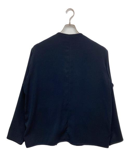 enfant terrible（アンファン・テリブル）enfant terrible (アンファン・テリブル) ノーカラーイージージャケット ネイビー サイズ:XLの古着・服飾アイテム