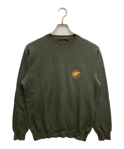 HUNTING WORLD（ハンティングワールド）HUNTING WORLD (ハンティングワールド) フルカシミヤニット オリーブ サイズ:Lの古着・服飾アイテム