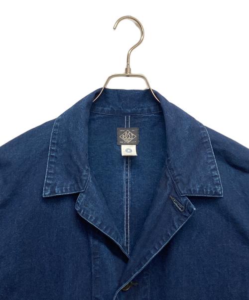 POST O'ALLS（ポストオーバーオールズ）POST O'ALLS (ポストオーバーオールズ) Atelier DEE -vintage indigo canvas deep washed indigo- インディゴ サイズ:Lの古着・服飾アイテム