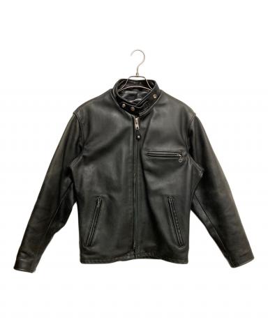 美品✨schott ショット 38サイズ M レザージャケット ライナー 黒 中古・古着通販】Schott (ショット) 641-ライナー付きシングル
