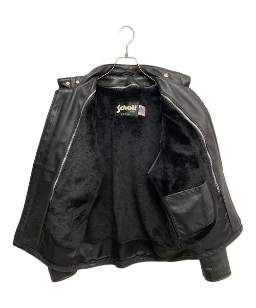 Schott（ショット）Schott (ショット) 641-ライナー付きシングルライダースジャケット ブラック サイズ:38の古着・服飾アイテム