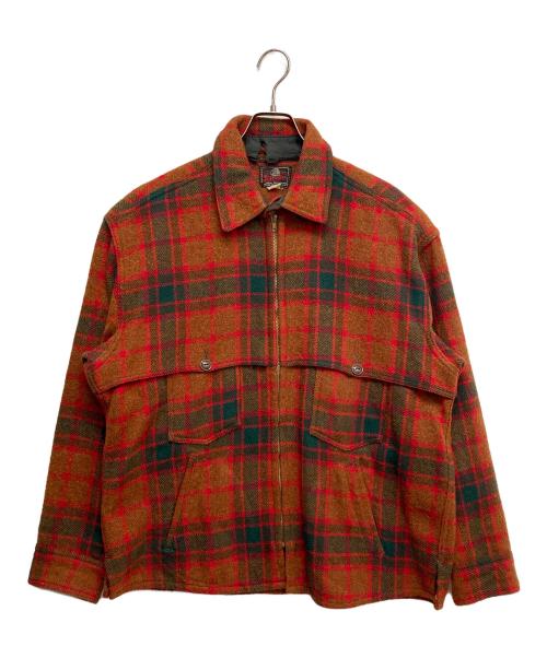 WOOLRICH WOOLEN MILLS（ウールリッチウーレンミルズ）Woolrich Woolen Mills (ウールリッチウーレンミルズ) ウールジップハンテイングジャケット レッド サイズ:18の古着・服飾アイテム