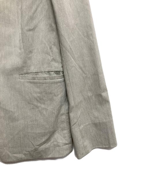 INDIVI（インディヴィ）INDIVI (インディヴィ) 麻調ノーカラージャケット グリーン サイズ:38の古着・服飾アイテム