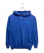 stussyステューシー）の古着「プリントパーカー」｜ブルー