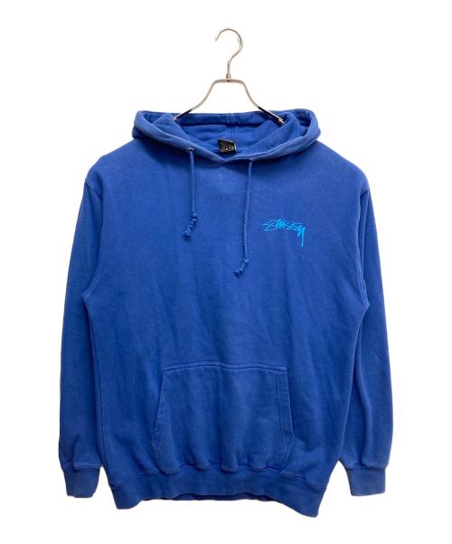 stussy（ステューシー）stussy (ステューシー) プリントパーカー ブルー サイズ:Lの古着・服飾アイテム