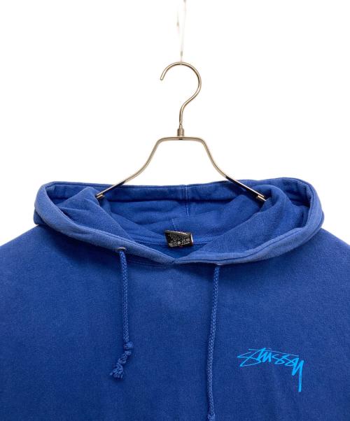 stussy（ステューシー）stussy (ステューシー) プリントパーカー ブルー サイズ:Lの古着・服飾アイテム