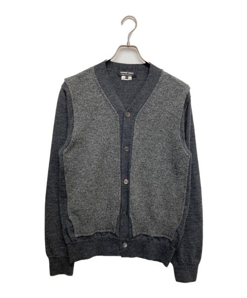 COMME des GARCONS HOMME DEUX（コムデギャルソン オム ドゥ）COMME des GARCONS HOMME DEUX (コムデギャルソン オム ドゥ) ニットカーディガン ブラック サイズ:Ｌの古着・服飾アイテム