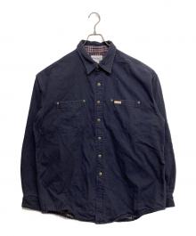 CarHartt（カーハート）の古着「ワークシャツ　シャツ　長袖シャツ」｜ネイビー