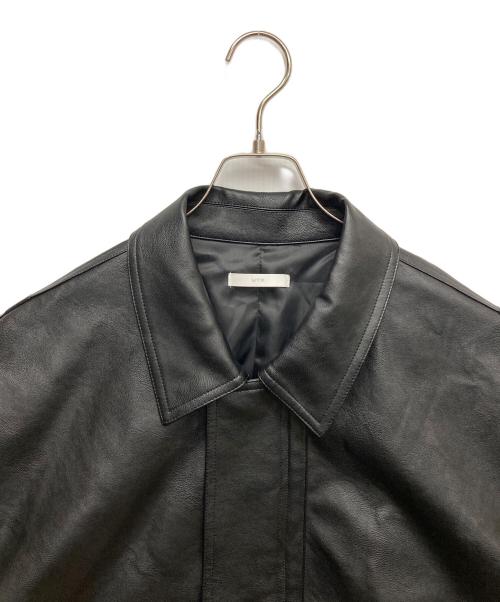 WYM LIDNM（ウィム バイ リドム）WYM LIDNM (ウィム バイ リドム) ARTIFICIAL GRAIN MILITARY BLOUSON ブラック サイズ:Lの古着・服飾アイテム