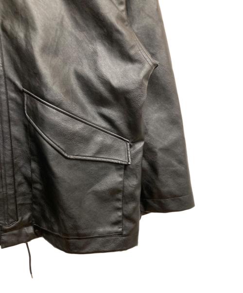 WYM LIDNM（ウィム バイ リドム）WYM LIDNM (ウィム バイ リドム) ARTIFICIAL GRAIN MILITARY BLOUSON ブラック サイズ:Lの古着・服飾アイテム