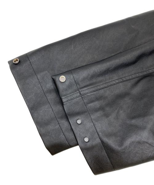 WYM LIDNM（ウィム バイ リドム）WYM LIDNM (ウィム バイ リドム) ARTIFICIAL GRAIN MILITARY BLOUSON ブラック サイズ:Lの古着・服飾アイテム