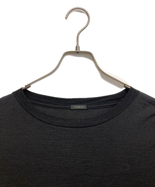 COMOLI（コモリ）COMOLI (コモリ) サマーウール 半袖Tシャツ ブラック サイズ:3の古着・服飾アイテム
