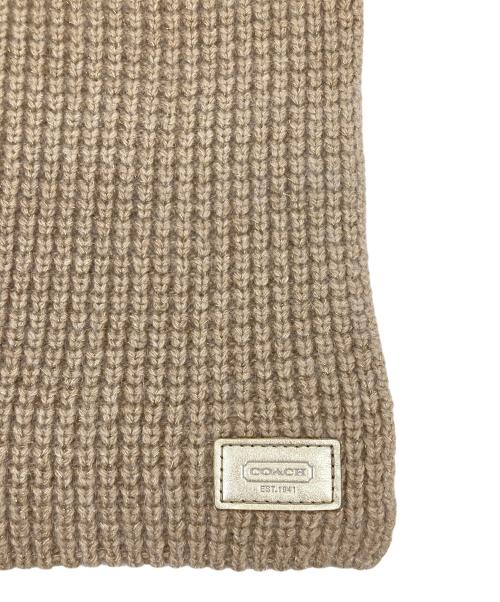 COACH（コーチ）COACH (コーチ) カシミアウールブレンドマフラー ベージュの古着・服飾アイテム