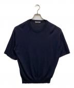 AURALEEオーラリー）の古着「CASHMERE HARD TWIST KNIT TEE」｜ネイビー