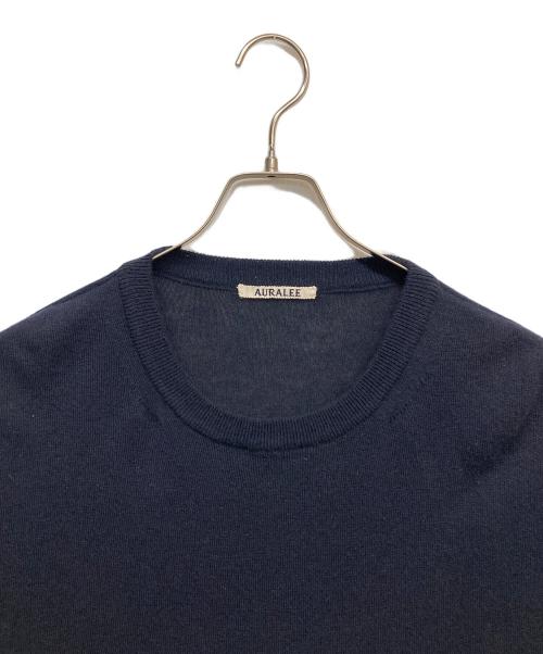 AURALEE（オーラリー）AURALEE (オーラリー) CASHMERE HARD TWIST KNIT TEE ネイビー サイズ:5の古着・服飾アイテム