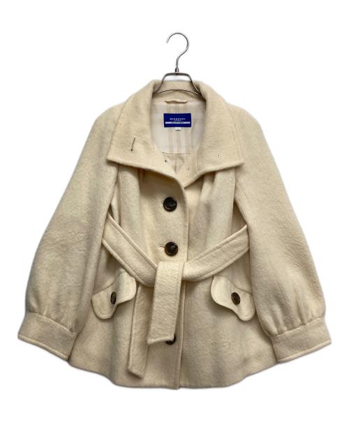 BURBERRY BLUE LABEL（バーバリー ブルー レーベル）BURBERRY BLUE LABEL (バーバリー ブルー レーベル) アルパカPコート ホワイト サイズ:36の古着・服飾アイテム