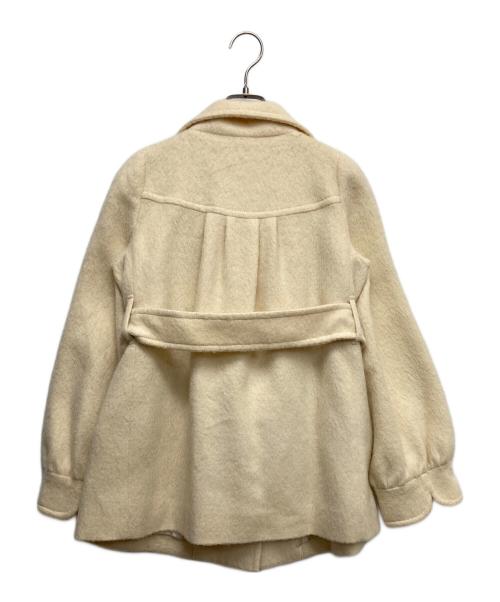 BURBERRY BLUE LABEL（バーバリー ブルー レーベル）BURBERRY BLUE LABEL (バーバリー ブルー レーベル) アルパカPコート ホワイト サイズ:36の古着・服飾アイテム