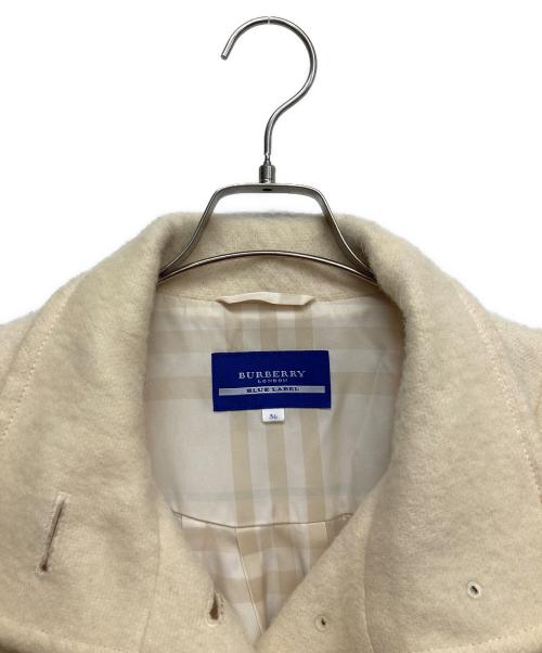 BURBERRY BLUE LABEL（バーバリー ブルー レーベル）BURBERRY BLUE LABEL (バーバリー ブルー レーベル) アルパカPコート ホワイト サイズ:36の古着・服飾アイテム